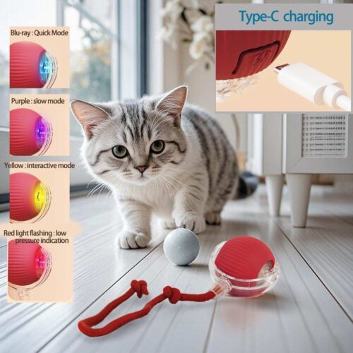 Pelota interactiva para gatos